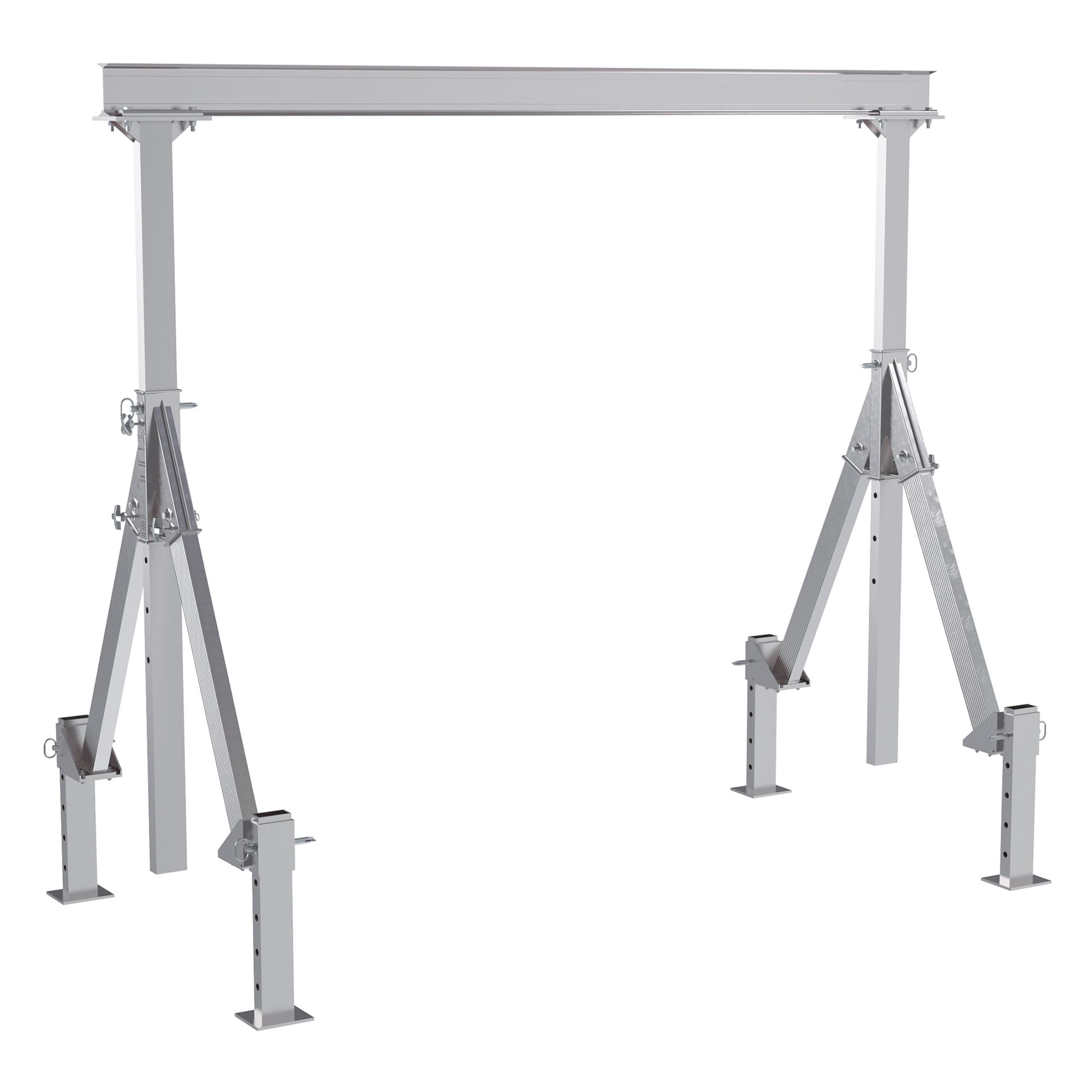 Vestil Adjustable Height Aluminum Crane - 10ft. x 10ft., 2000-Lb. Capacity, Corrosion-Resistant, Model# AHA-2-10-10-ALO